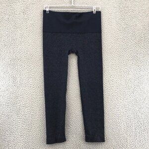 Chicos Leggings Womens 2 US 12 14 Navy Zenergy Sparkle Stretch Capri Athletic